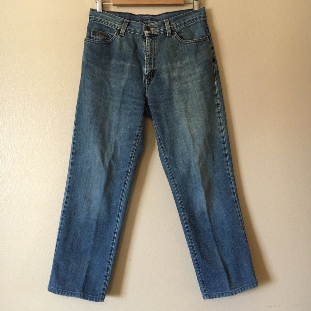 Vintage Jeans 8P Blue Denim Straight y2k Cotton Fade Eddie Bauer Normcore